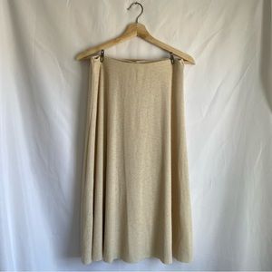 Mango Khaki Colored Midi Skirt Size Small